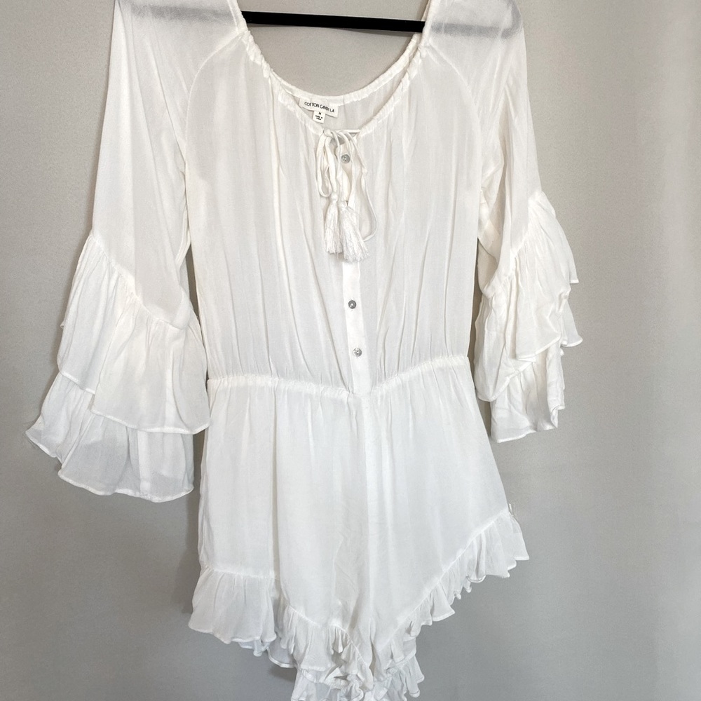 White button down romper